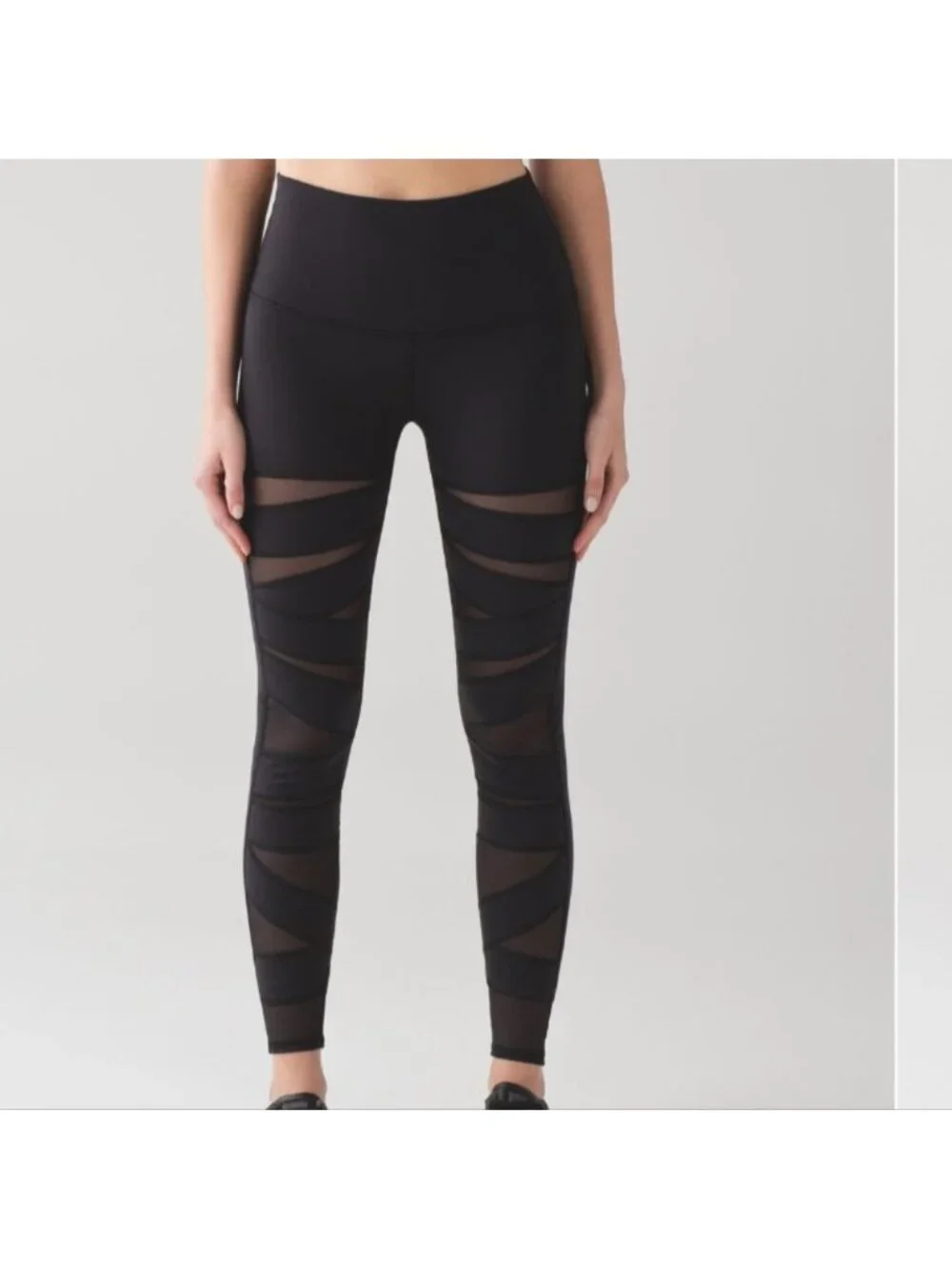 Lululemon Wunder Under Pant (Hi-Rise) (Tech Mesh) Black